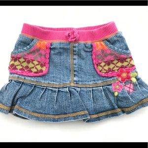 Toddler girl jean skort